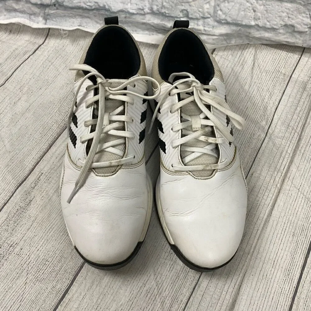 Adidas leather golf shoes w/tie laces mens size 7.5